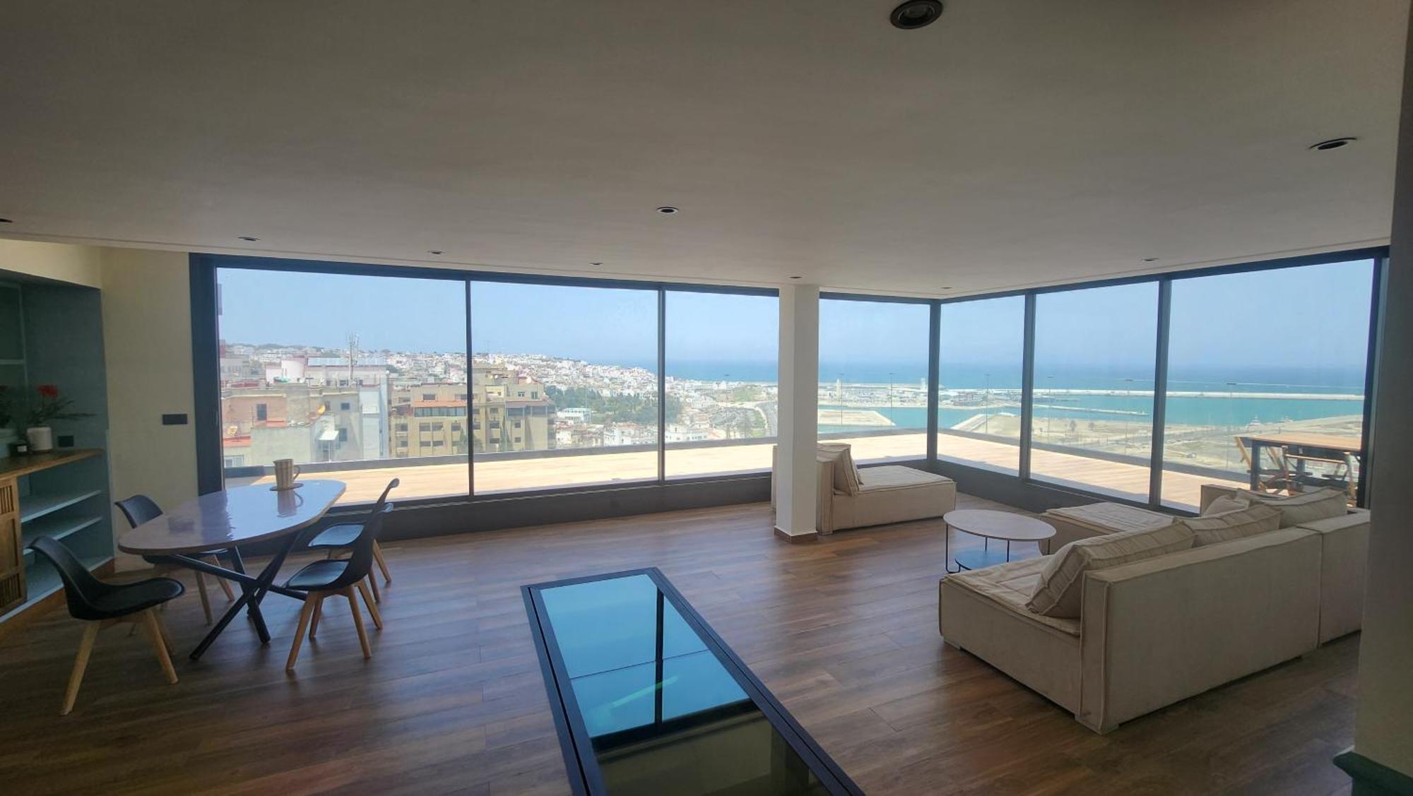 Magnifique Penthouse 160M2 Terrasse 90M2 Vue Mer Tanger Exteriör bild