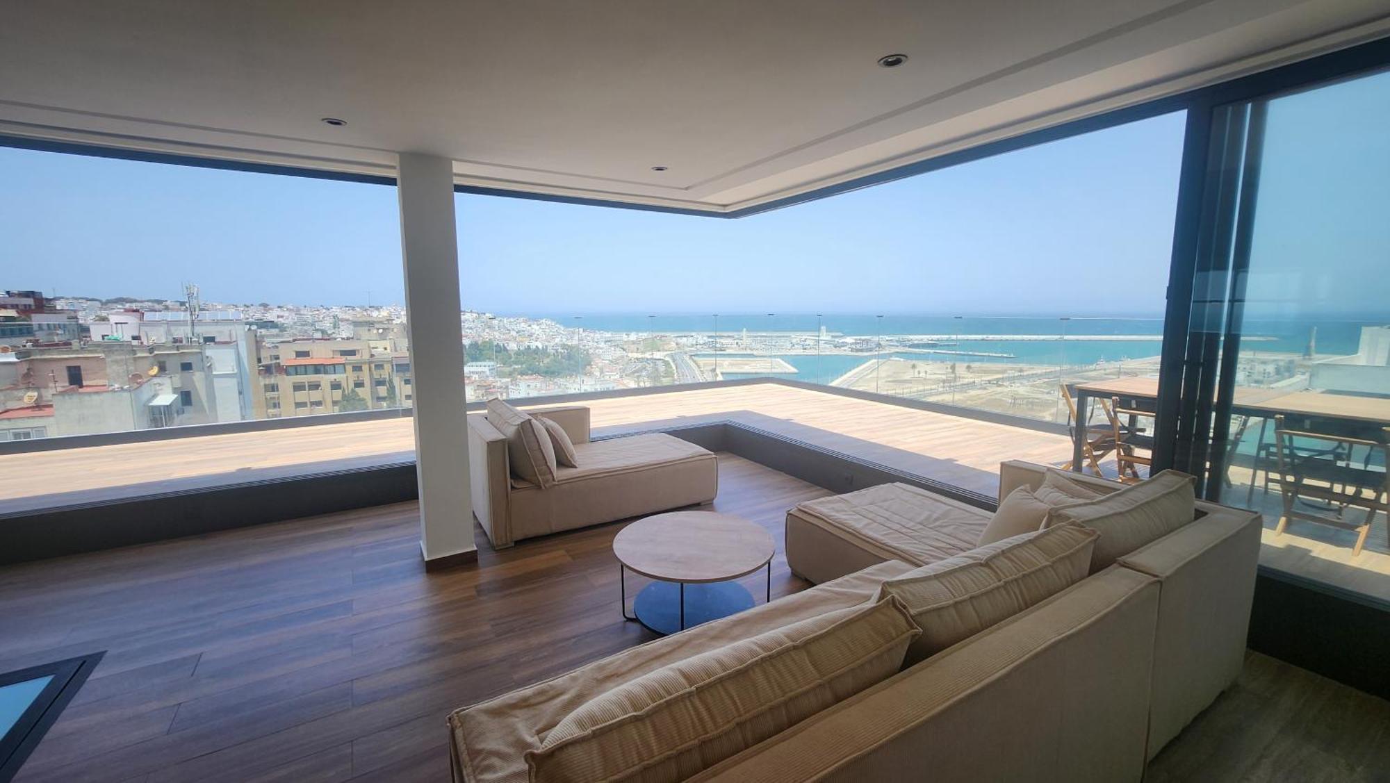 Magnifique Penthouse 160M2 Terrasse 90M2 Vue Mer Tanger Exteriör bild