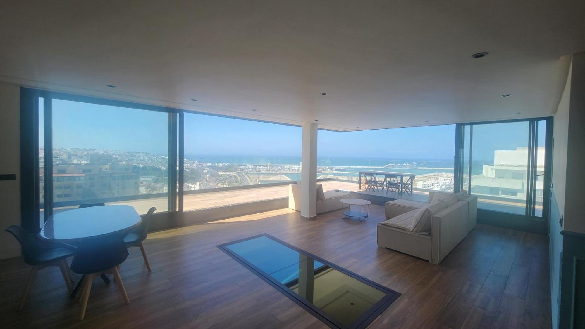 Magnifique Penthouse 160M2 Terrasse 90M2 Vue Mer Tanger Exteriör bild