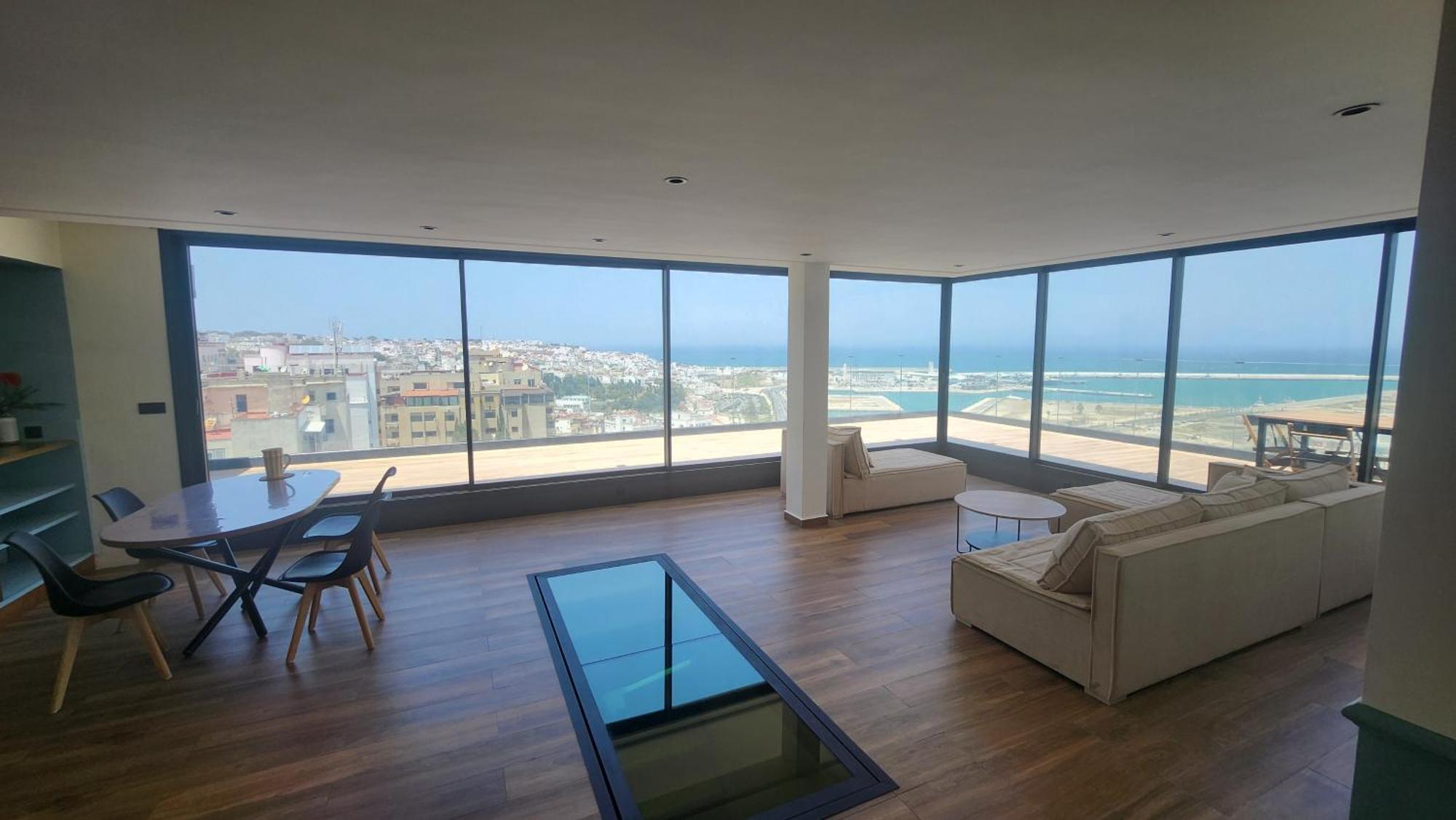 Magnifique Penthouse 160M2 Terrasse 90M2 Vue Mer Tanger Exteriör bild