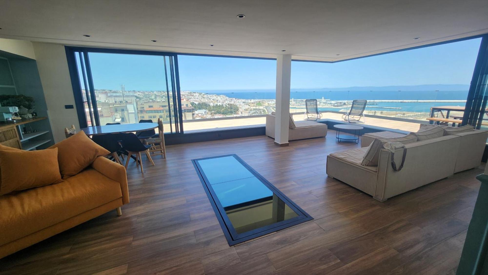 Magnifique Penthouse 160M2 Terrasse 90M2 Vue Mer Tanger Exteriör bild